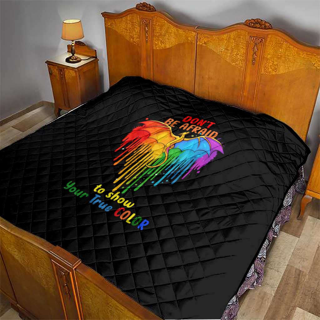 LGBT Dont Be Afraid Christmas Quilt Xmas Holiday Patterns - Wonder Print Shop