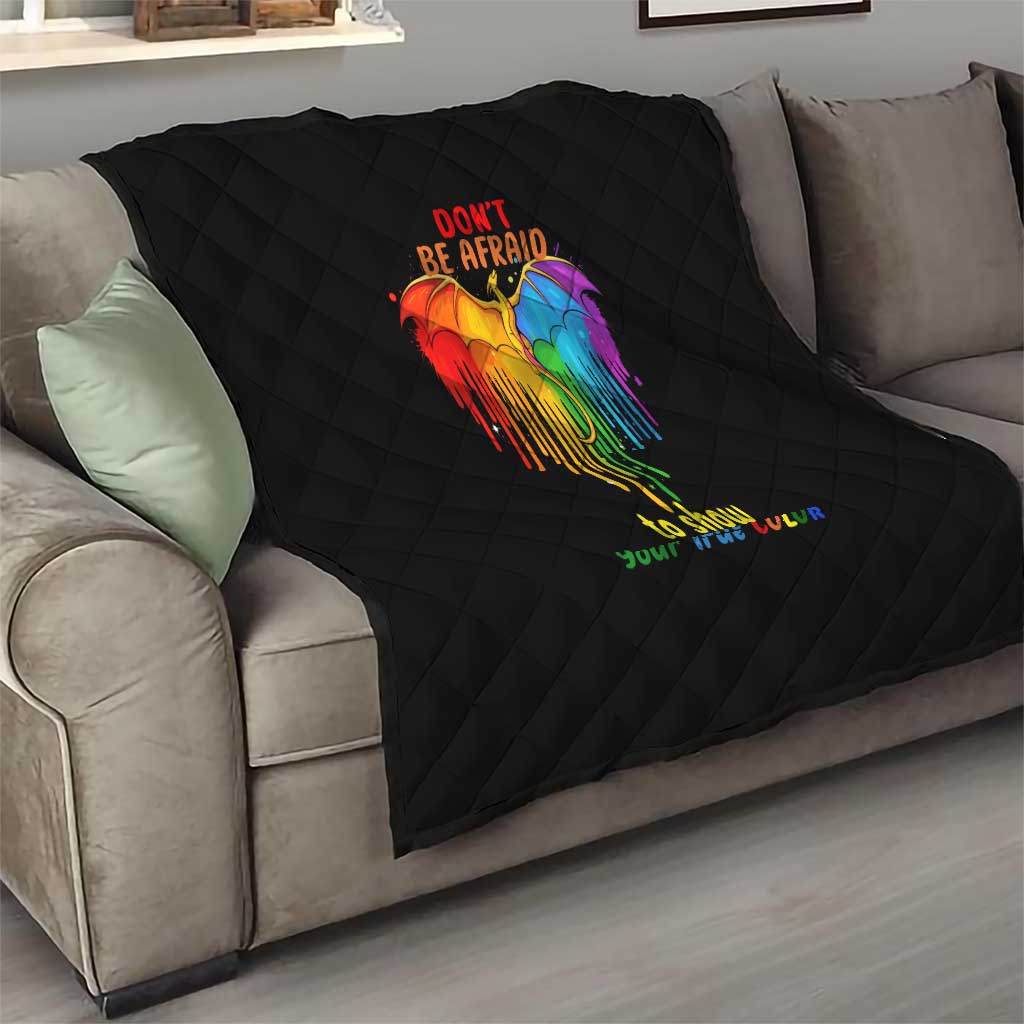 LGBT Dont Be Afraid Christmas Quilt Xmas Holiday Patterns - Wonder Print Shop