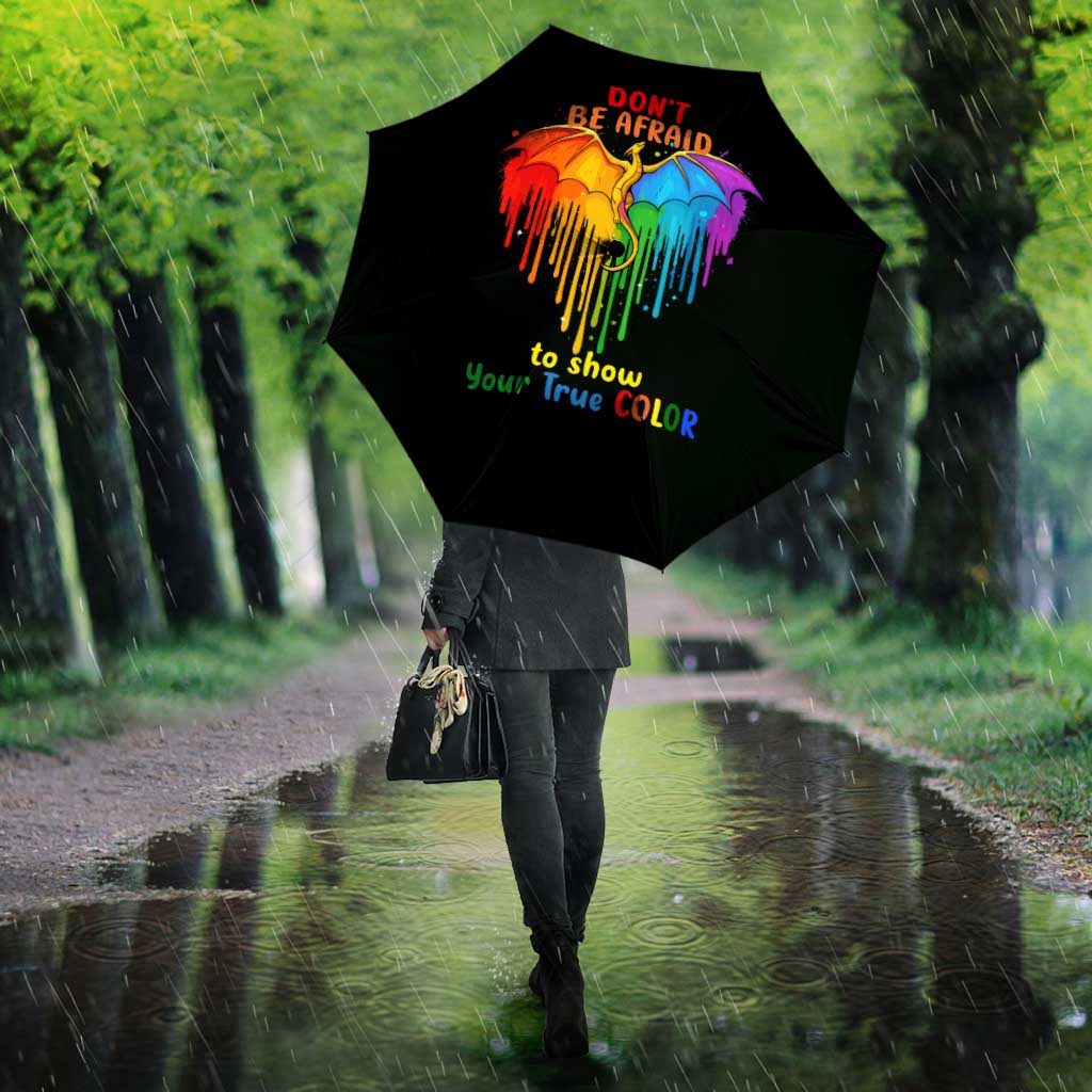 LGBT Dont Be Afraid Christmas Umbrella Xmas Holiday Patterns - Wonder Print Shop