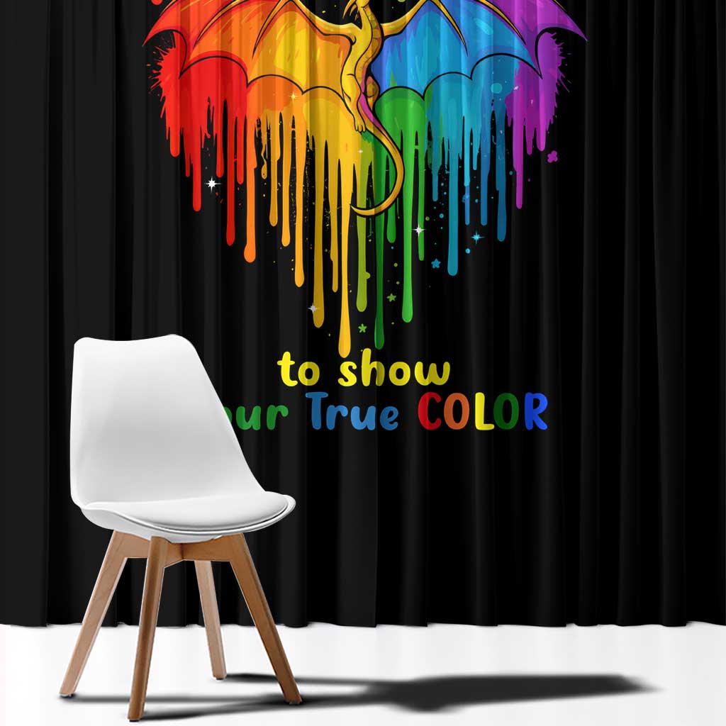 LGBT Dont Be Afraid Christmas Window Curtain Xmas Holiday Patterns - Wonder Print Shop