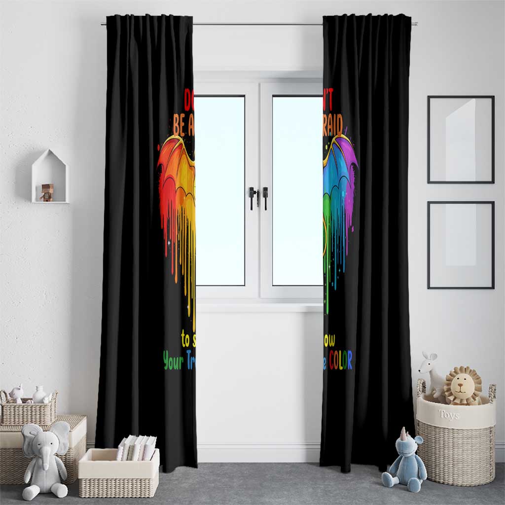 LGBT Dont Be Afraid Christmas Window Curtain Xmas Holiday Patterns - Wonder Print Shop