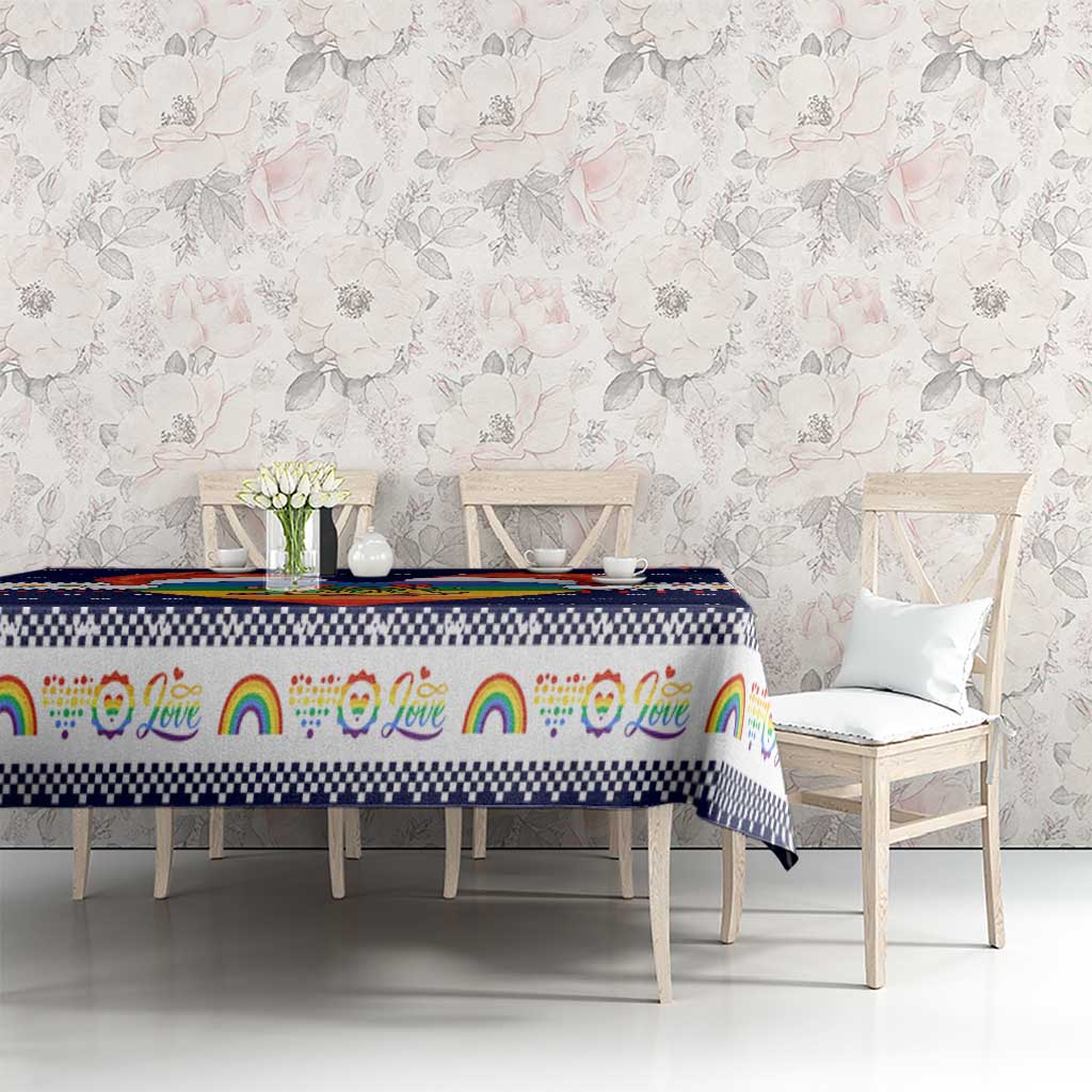 LGBT Heart Christmas Yall Christmas Tablecloth Xmas Holiday Patterns - Wonder Print Shop