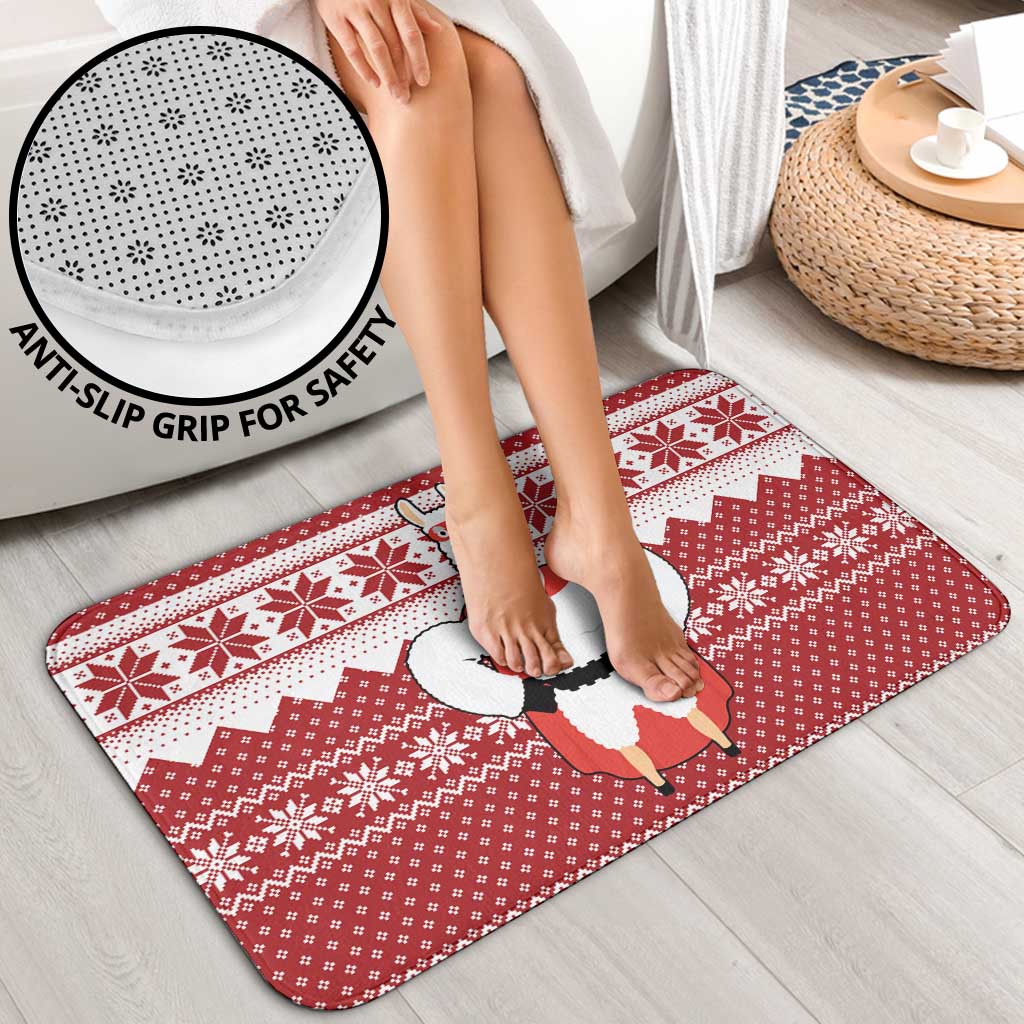 Llama Superhero Christmas Bathroom Set Xmas Holiday Patterns - Wonder Print Shop