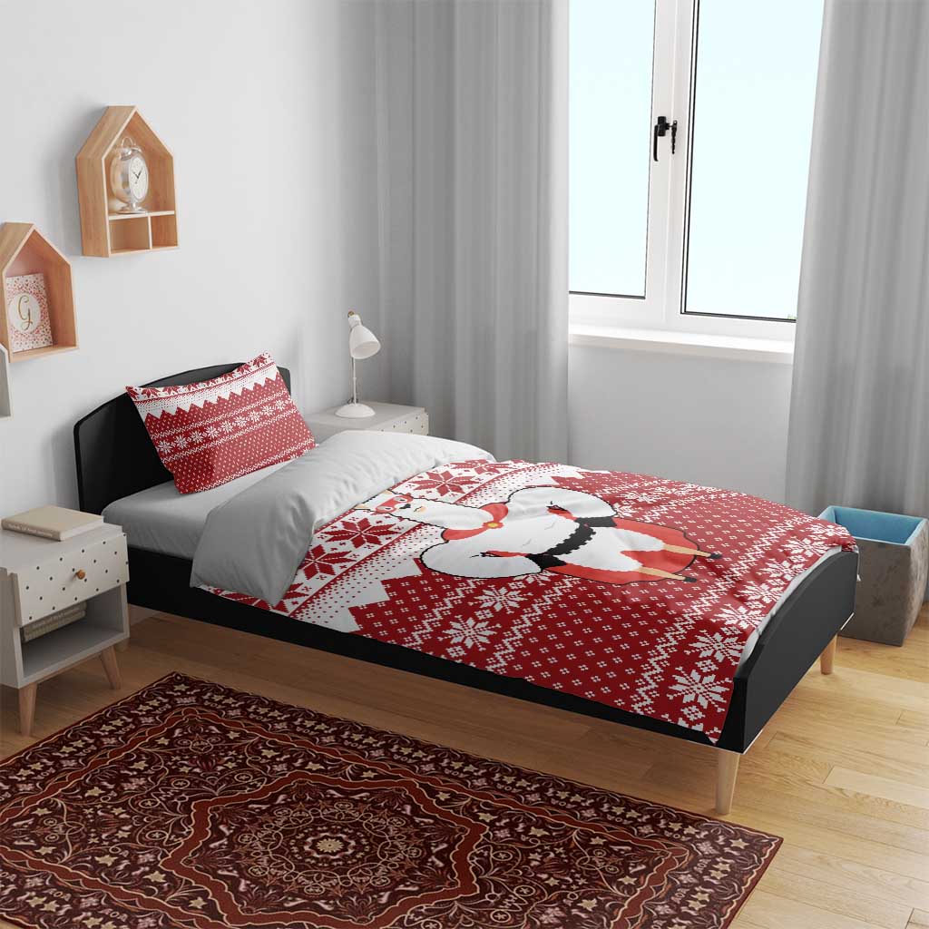 Llama Superhero Christmas Bedding Set Xmas Holiday Patterns - Wonder Print Shop