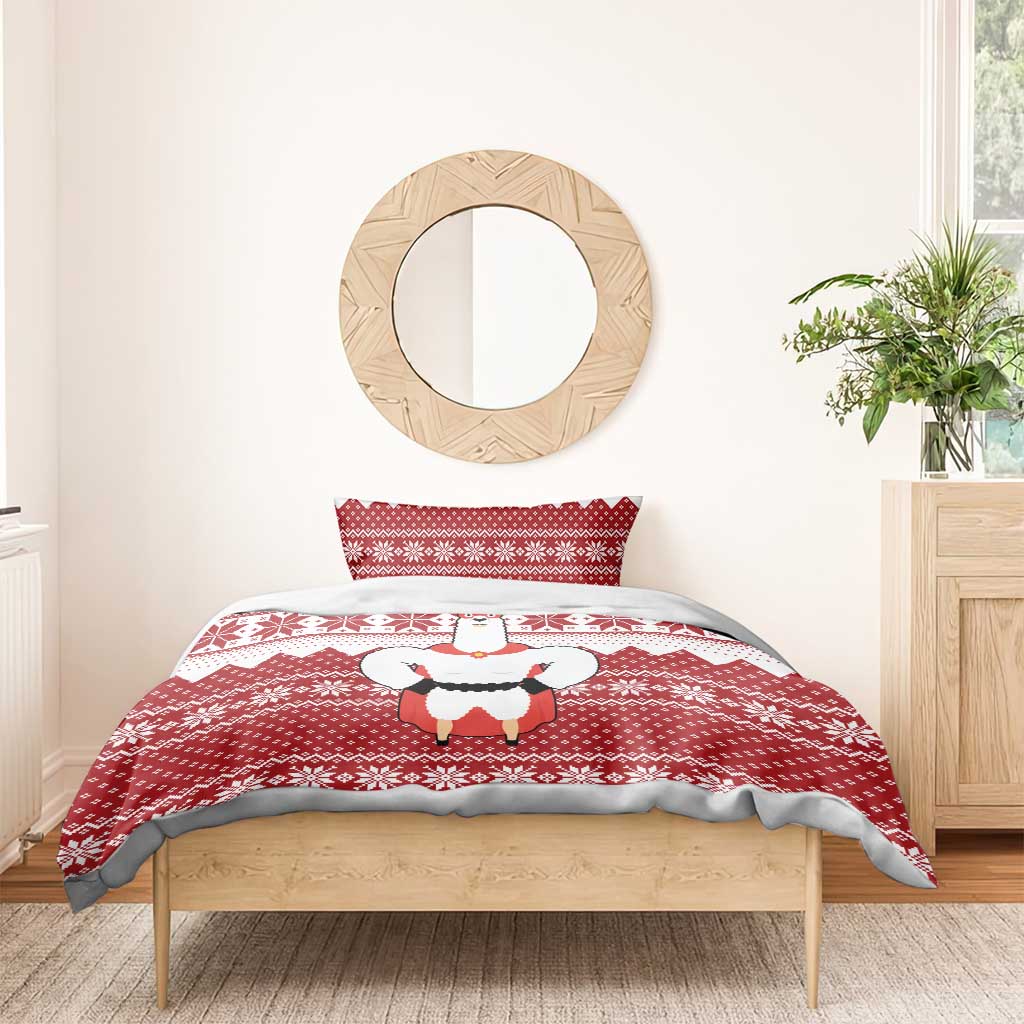 Llama Superhero Christmas Bedding Set Xmas Holiday Patterns - Wonder Print Shop