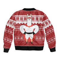 Llama Superhero Christmas Bomber Jacket Xmas Holiday Patterns - Wonder Print Shop