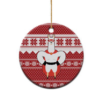 Llama Superhero Christmas Ceramic Ornament Xmas Holiday Patterns - Wonder Print Shop