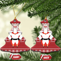 Llama Superhero Christmas Ceramic Ornament Xmas Holiday Patterns - Wonder Print Shop