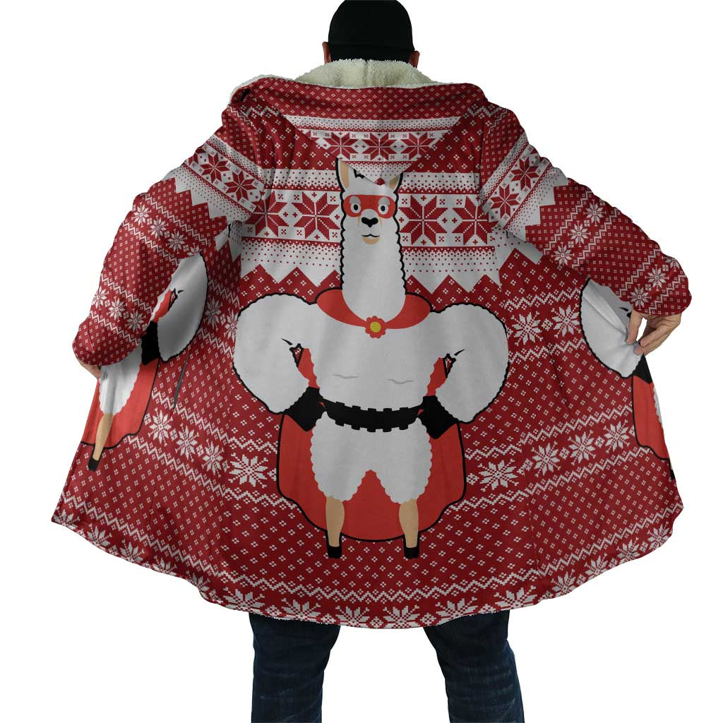 Llama Superhero Christmas Cloak Xmas Holiday Patterns - Wonder Print Shop