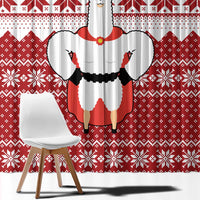 Llama Superhero Christmas Window Curtain Xmas Holiday Patterns - Wonder Print Shop