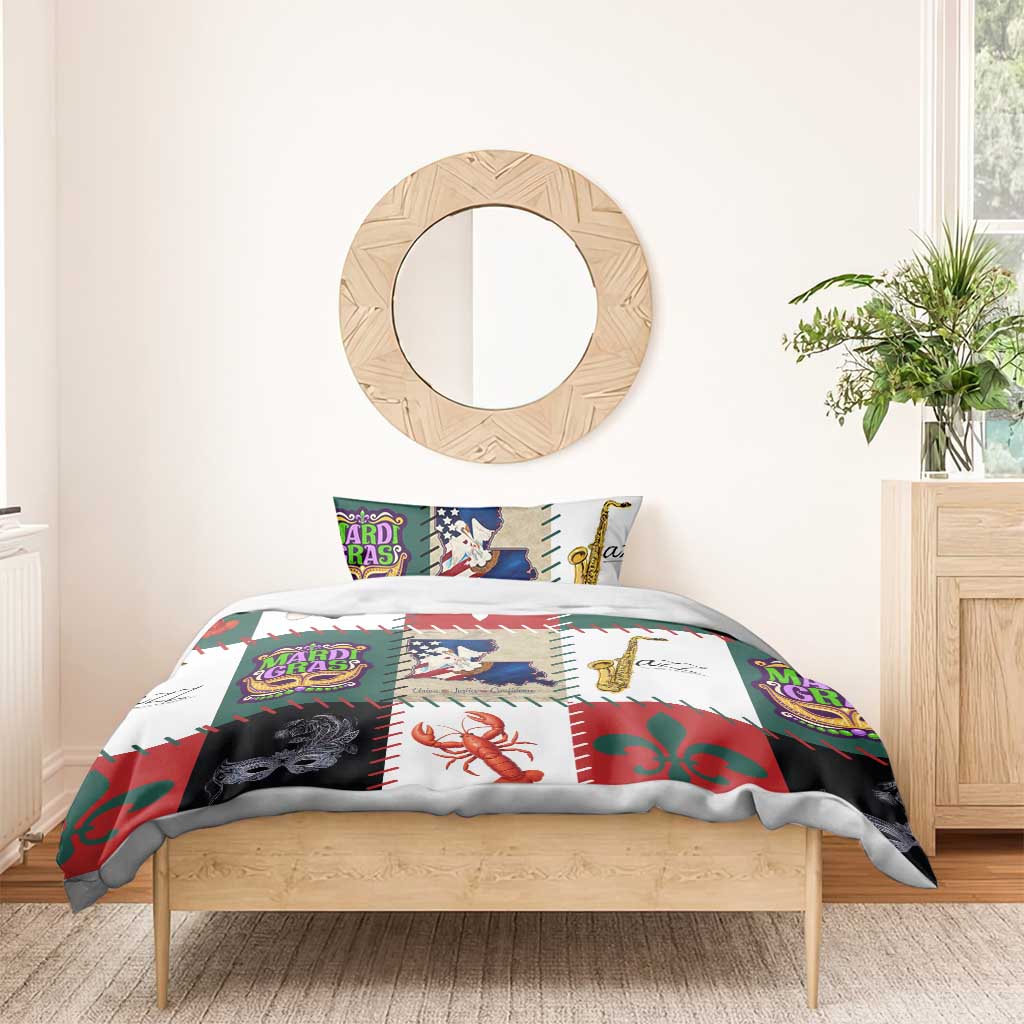 Louisiana Famous Things Christmas Bedding Set Xmas Holiday Patterns - Wonder Print Shop