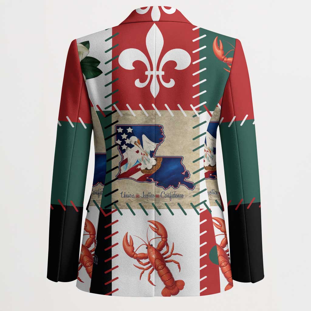 Louisiana Famous Things Christmas Blazer Xmas Holiday Patterns - Wonder Print Shop