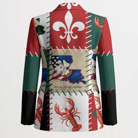 Louisiana Famous Things Christmas Blazer Xmas Holiday Patterns - Wonder Print Shop