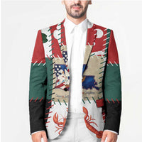 Louisiana Famous Things Christmas Blazer Xmas Holiday Patterns - Wonder Print Shop