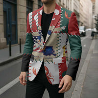 Louisiana Famous Things Christmas Blazer Xmas Holiday Patterns - Wonder Print Shop