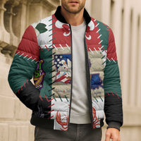 Louisiana Famous Things Christmas Bomber Puffer Jacket Xmas Holiday Patterns - Wonder Print Shop