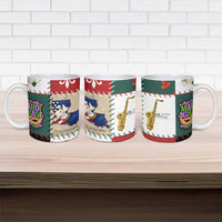 Louisiana Famous Things Christmas Ceramic Mug Xmas Holiday Patterns - Wonder Print Shop