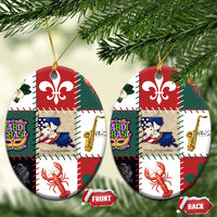 Louisiana Famous Things Christmas Ceramic Ornament Xmas Holiday Patterns - Wonder Print Shop