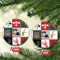 Louisiana Famous Things Christmas Ceramic Ornament Xmas Holiday Patterns - Wonder Print Shop