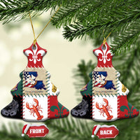 Louisiana Famous Things Christmas Ceramic Ornament Xmas Holiday Patterns - Wonder Print Shop