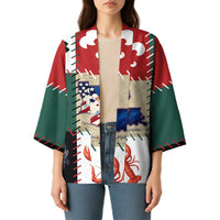 Louisiana Famous Things Christmas Kimono Xmas Holiday Patterns - Wonder Print Shop