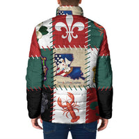Louisiana Famous Things Christmas Padded Jacket Xmas Holiday Patterns - Wonder Print Shop