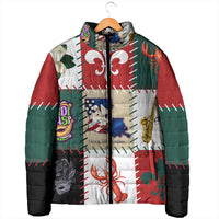 Louisiana Famous Things Christmas Padded Jacket Xmas Holiday Patterns - Wonder Print Shop