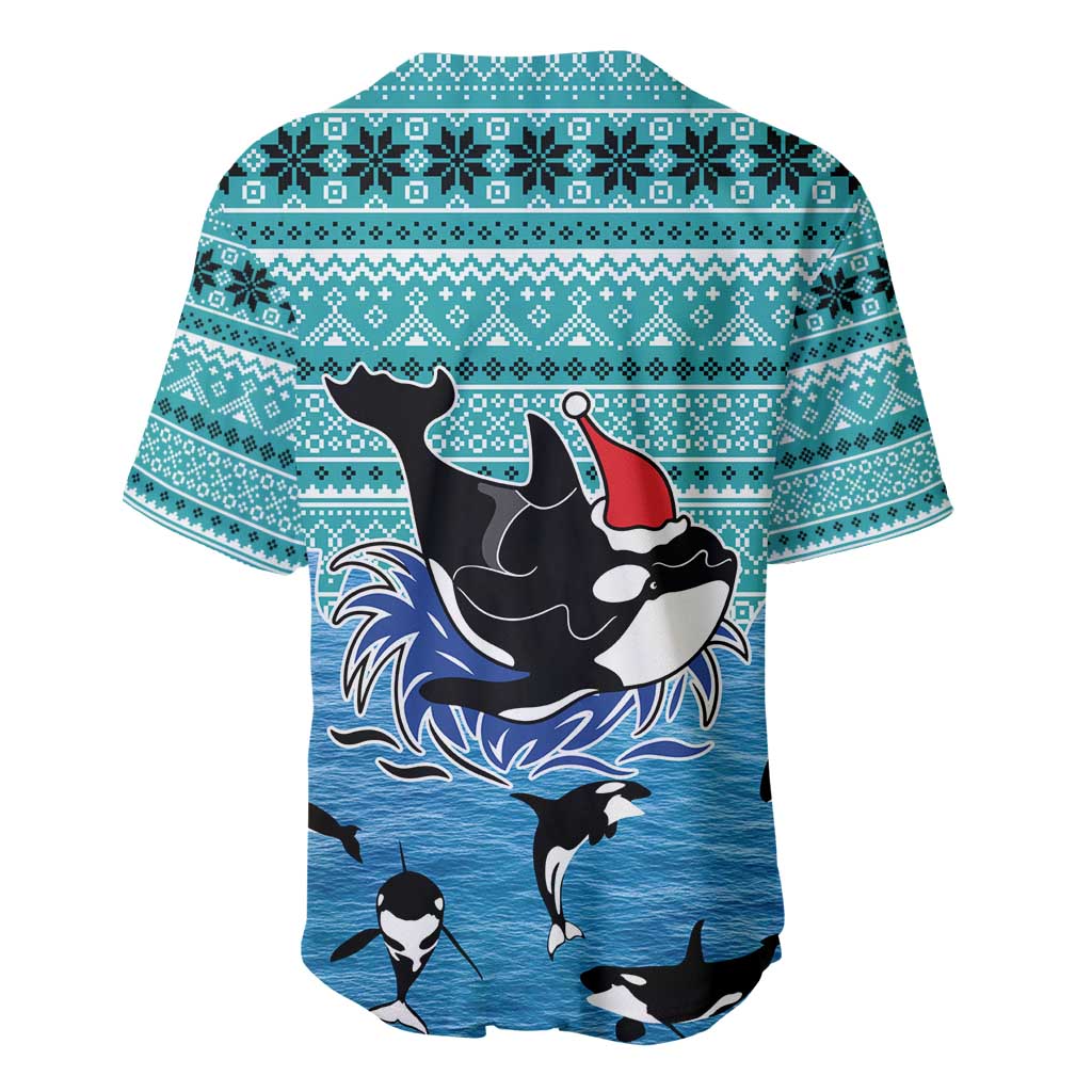 Love Oracle Whale Christmas Baseball Jersey Xmas Holiday Patterns - Wonder Print Shop