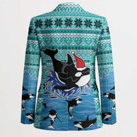 Love Oracle Whale Christmas Blazer Xmas Holiday Patterns - Wonder Print Shop