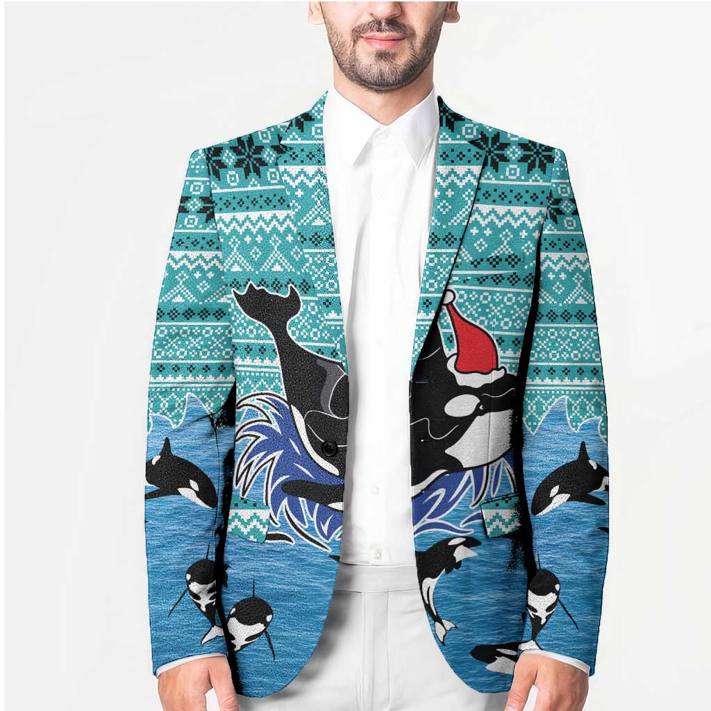 Love Oracle Whale Christmas Blazer Xmas Holiday Patterns - Wonder Print Shop