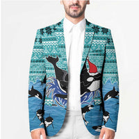Love Oracle Whale Christmas Blazer Xmas Holiday Patterns - Wonder Print Shop
