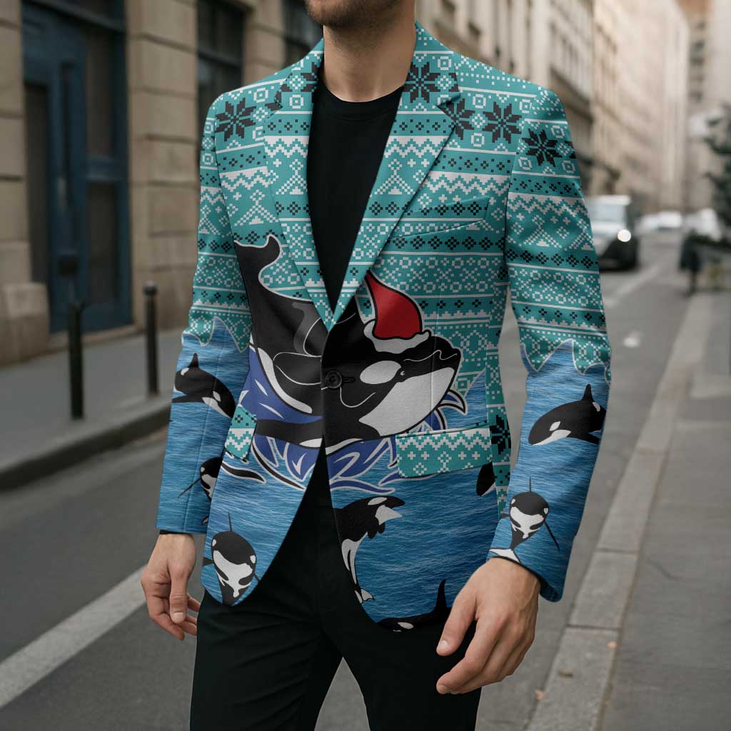 Love Oracle Whale Christmas Blazer Xmas Holiday Patterns - Wonder Print Shop