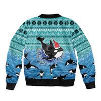 Love Oracle Whale Christmas Bomber Jacket Xmas Holiday Patterns - Wonder Print Shop