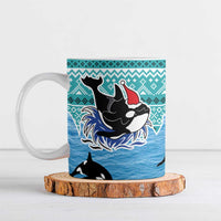 Love Oracle Whale Christmas Ceramic Mug Xmas Holiday Patterns - Wonder Print Shop
