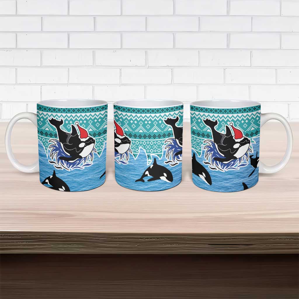 Love Oracle Whale Christmas Ceramic Mug Xmas Holiday Patterns - Wonder Print Shop