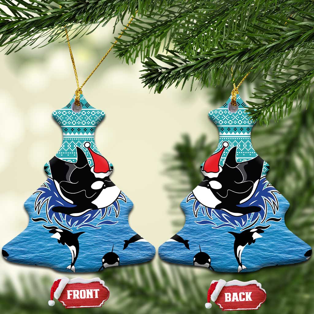 Love Oracle Whale Christmas Ceramic Ornament Xmas Holiday Patterns - Wonder Print Shop
