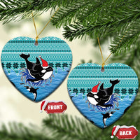 Love Oracle Whale Christmas Ceramic Ornament Xmas Holiday Patterns - Wonder Print Shop
