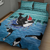 Love Oracle Whale Christmas Quilt Bed Set Xmas Holiday Patterns - Wonder Print Shop