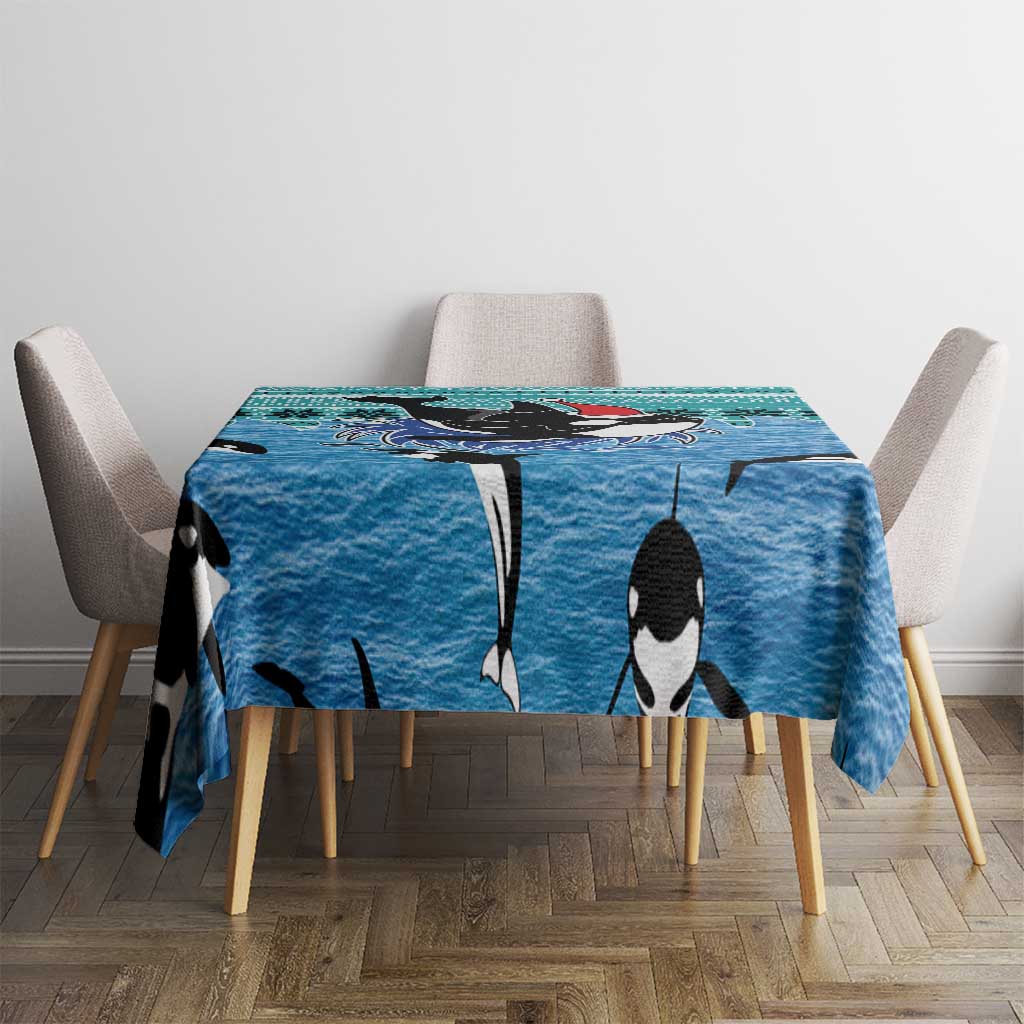 Love Oracle Whale Christmas Tablecloth Xmas Holiday Patterns - Wonder Print Shop