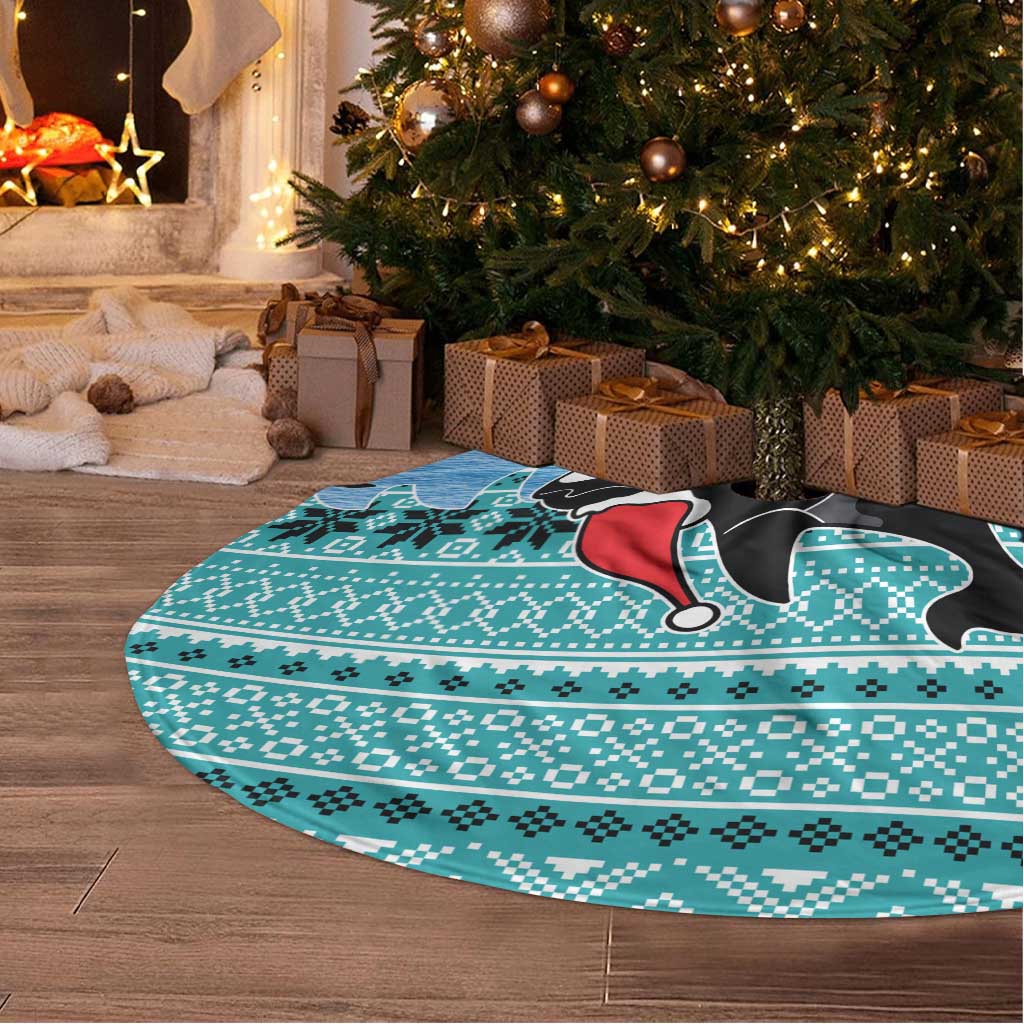 Love Oracle Whale Christmas Tree Skirt Xmas Holiday Patterns - Wonder Print Shop