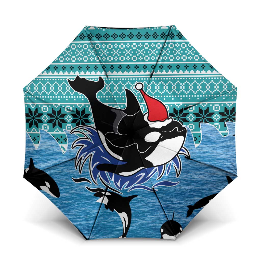 Love Oracle Whale Christmas Umbrella Xmas Holiday Patterns - Wonder Print Shop