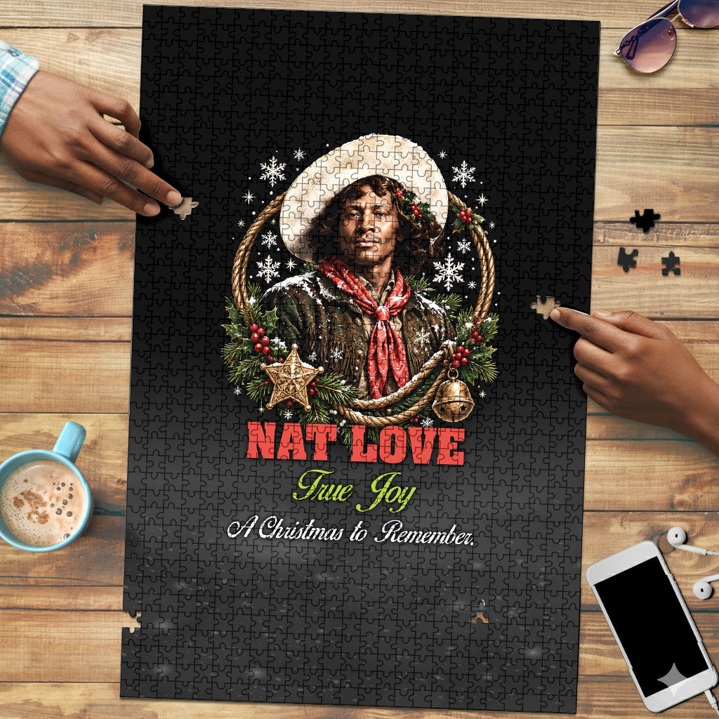 Nat Love Wild West Christmas Puzzle African American Cowboy Holiday Portrait Art