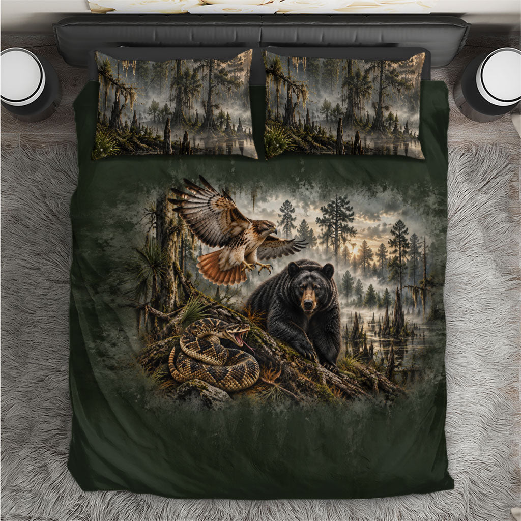 Chahta Yakni Tribe Land Of The Free Bedding Set Native American Wildlife Nature Landscape Art