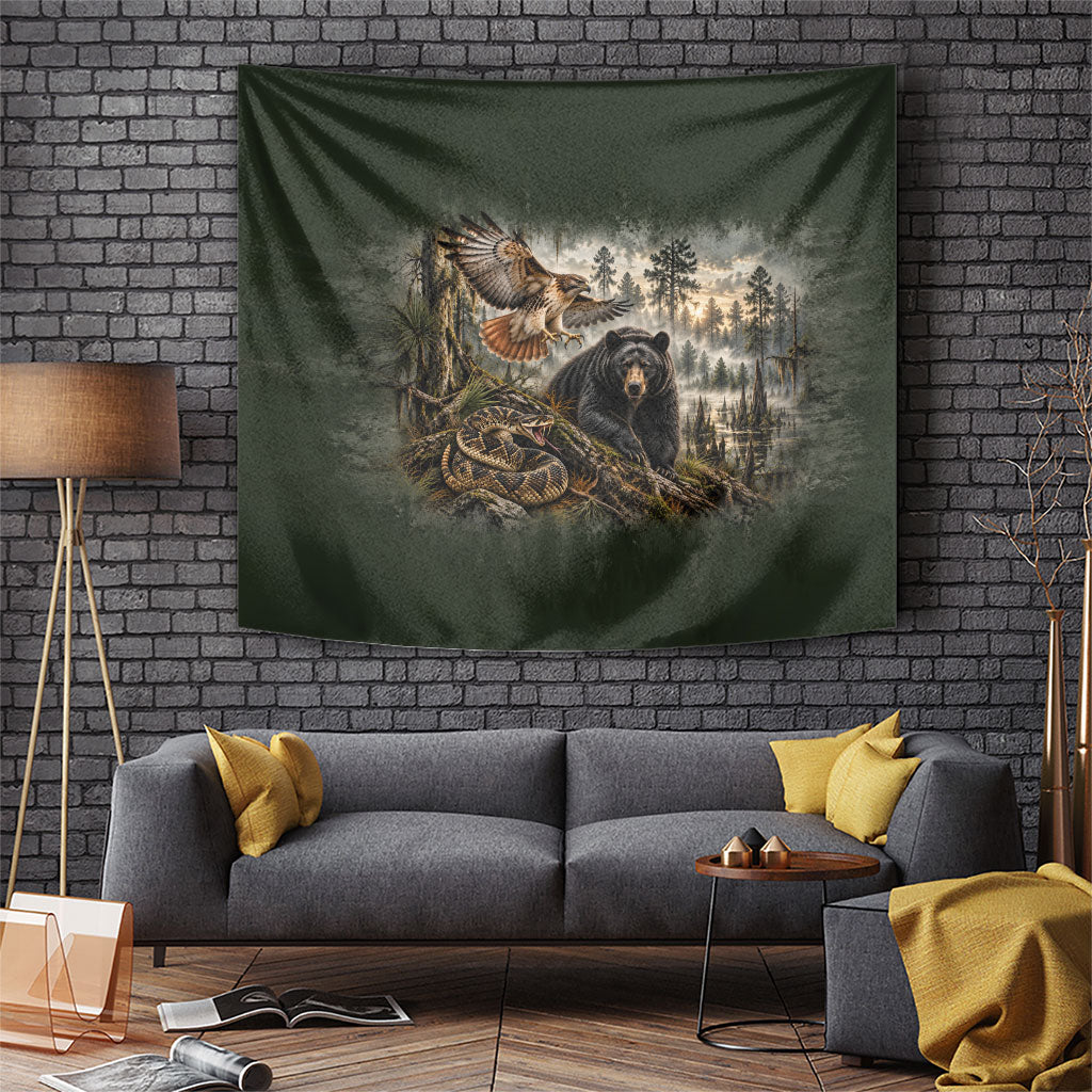 Chahta Yakni Tribe Land Of The Free Tapestry Native American Wildlife Nature Landscape Art