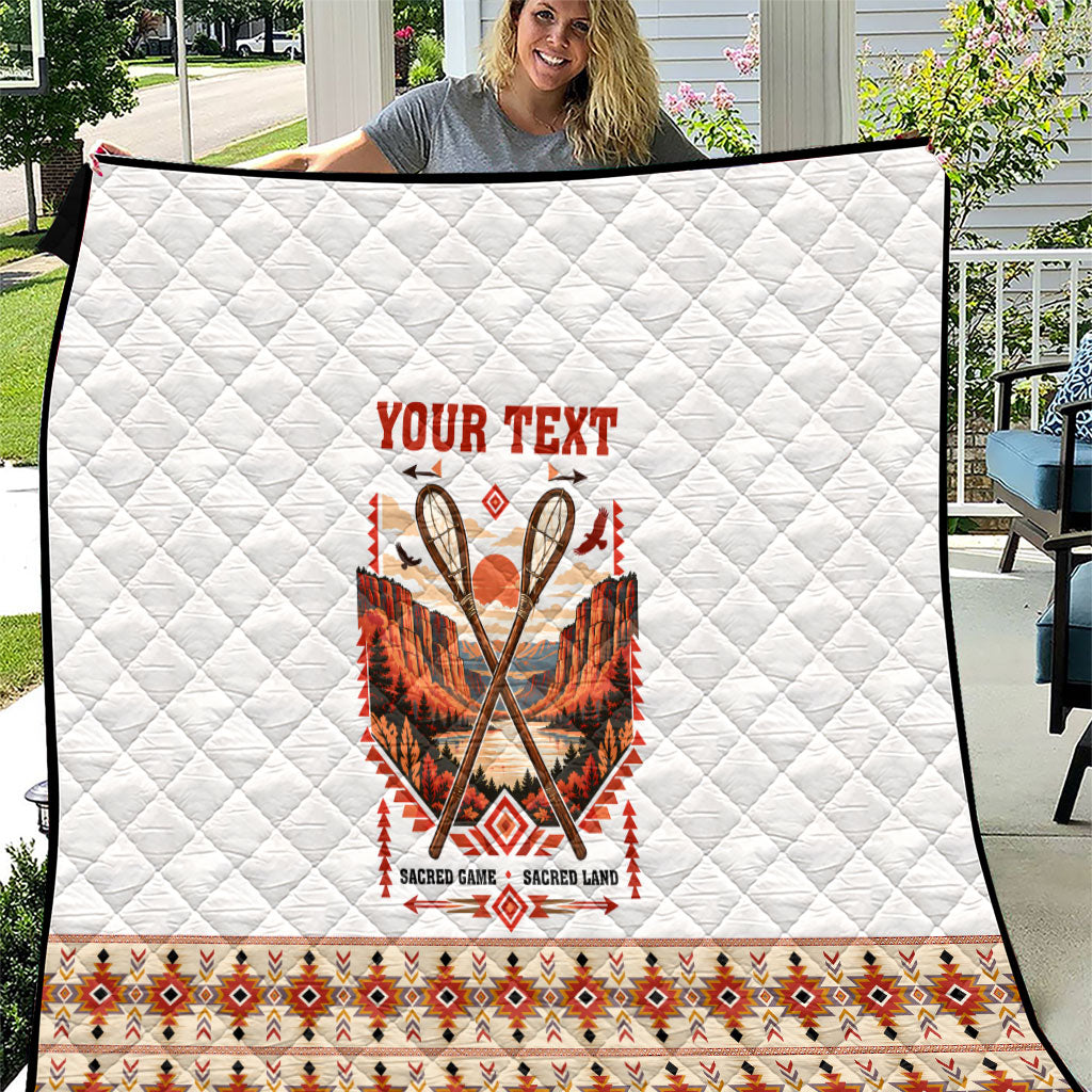 Personalized Chahta Yakni Stickball Heritage Quilt Native American Tribal Landscape Graphic Art