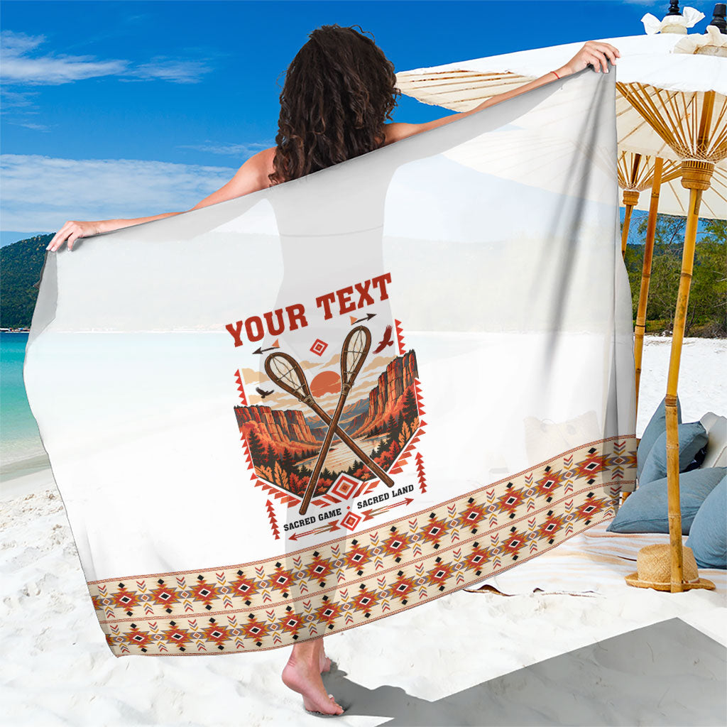 Personalized Chahta Yakni Stickball Heritage Sarong Native American Tribal Landscape Graphic Art