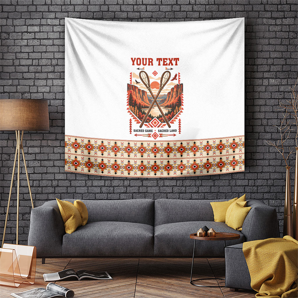 Personalized Chahta Yakni Stickball Heritage Tapestry Native American Tribal Landscape Graphic Art