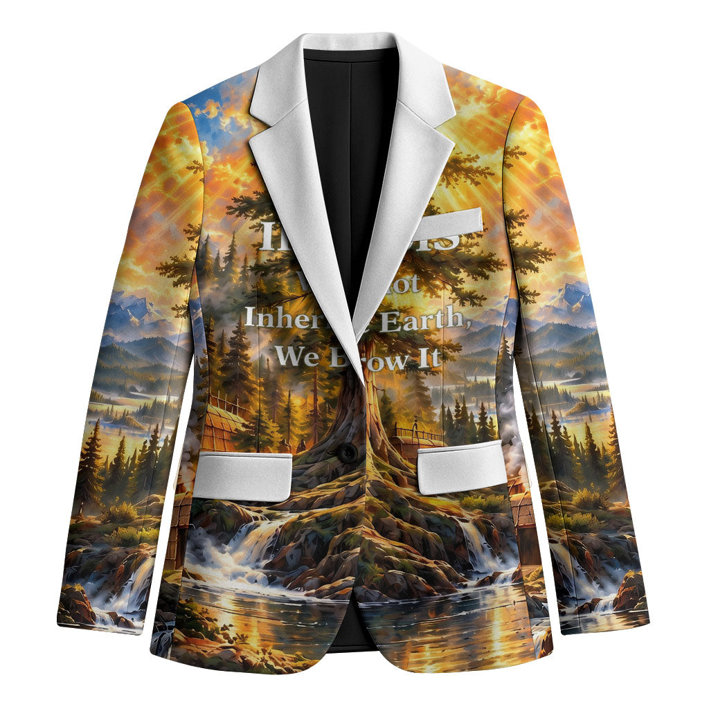Iroquois We Do Not Inherit The Earth Blazer Native American Nature Art With Wildlife