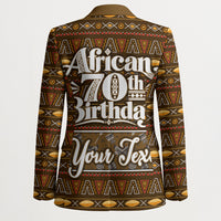Personalized African 70th Birthday Blazer Tribal Pattern Mudcloth Heritage Art