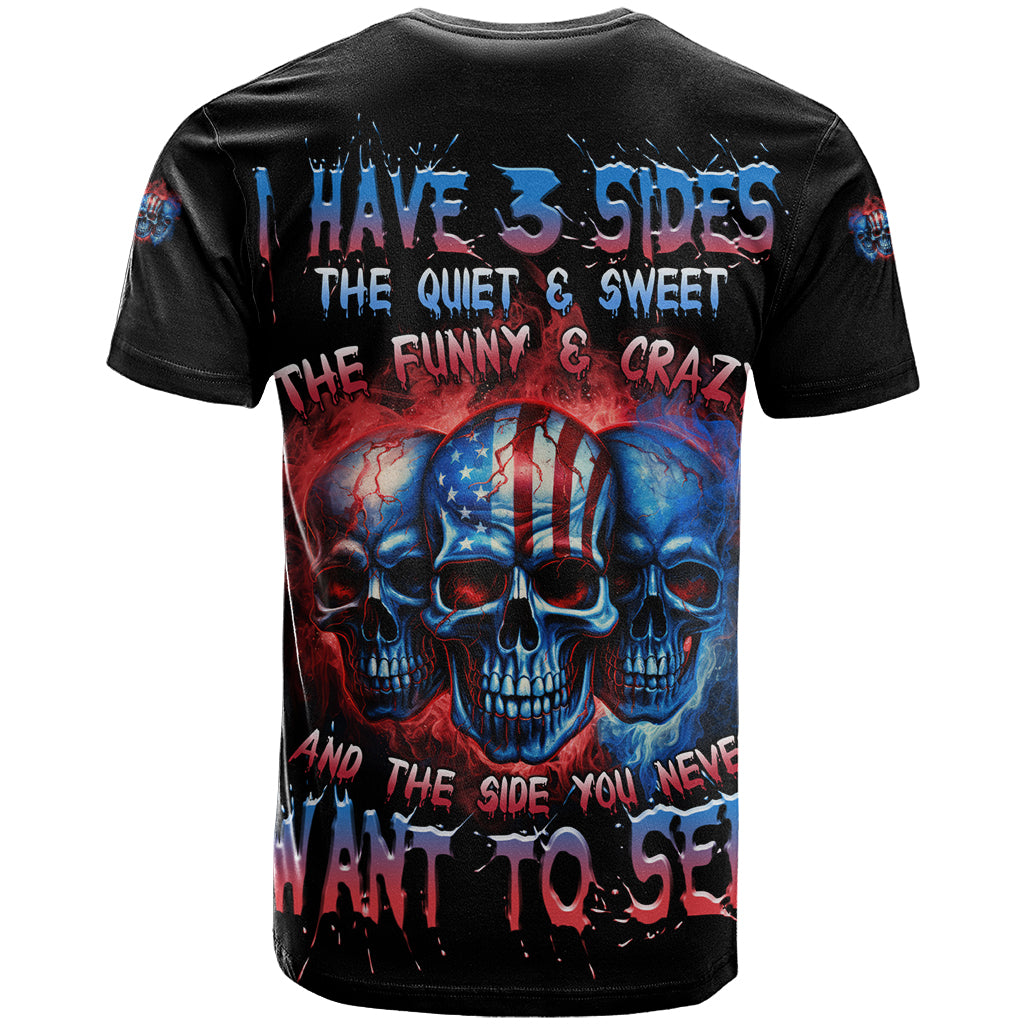 I Have 3 Sides 3 Skulls T Shirt - Wonder Print Shop